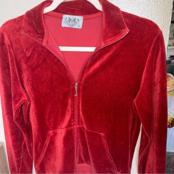 Vintage Juicy Couture Red Velour Women's Jacket - Picture 3 of 8